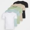 Pier One 5 Pack - T-Shirts - White/Beige/Black 1 Pier One 5 Pack - T-Shirts - White/Beige/Black -Pier One 0ad9552e06f244daa760b92b48f361e0