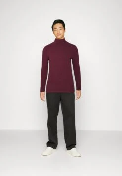 Pier One 2 Pack - Topper Langermet - Beige/Bordeaux