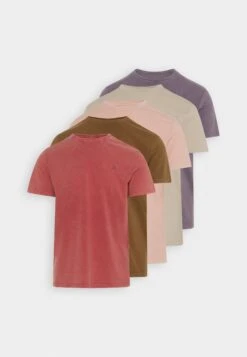 Pier One 5 Pack - T-Shirts - Off-White/Lilac/Light Red -Pier One 157be7693cf04021812e84a3c933c25e