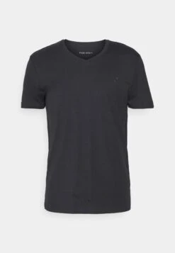 Pier One V Neck Bird Tonal 3 Pack - T-Shirts - Light Brown/White/Dark Blue -Pier One 16dbb85cde8744eb9c849392873d7433