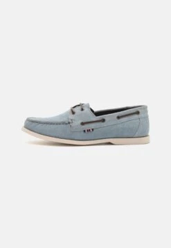 Pier One Leather Unisex - Båtsko - Light Blue
