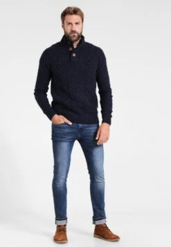 Pier One Strikkegenser - Mottled Dark Blue -Pier One 217c0f96ffe9444393a595e4c67dcf69