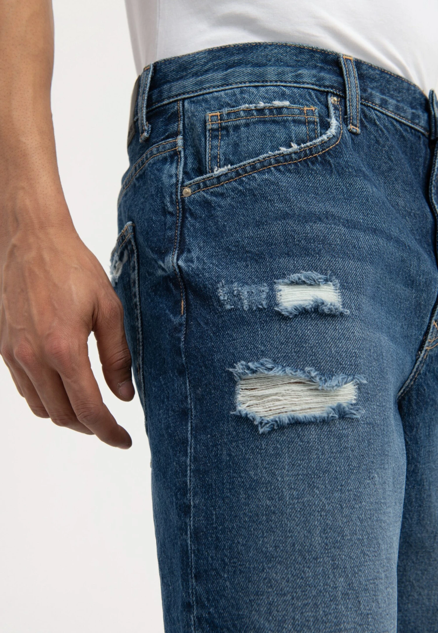 Pier One Jeansshorts - Dark Blue Denim 6 Pier One Jeansshorts - Dark Blue Denim - Bilde 4