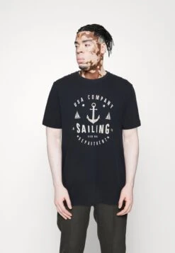 Pier One T-Shirts Med Print - Dark Blue