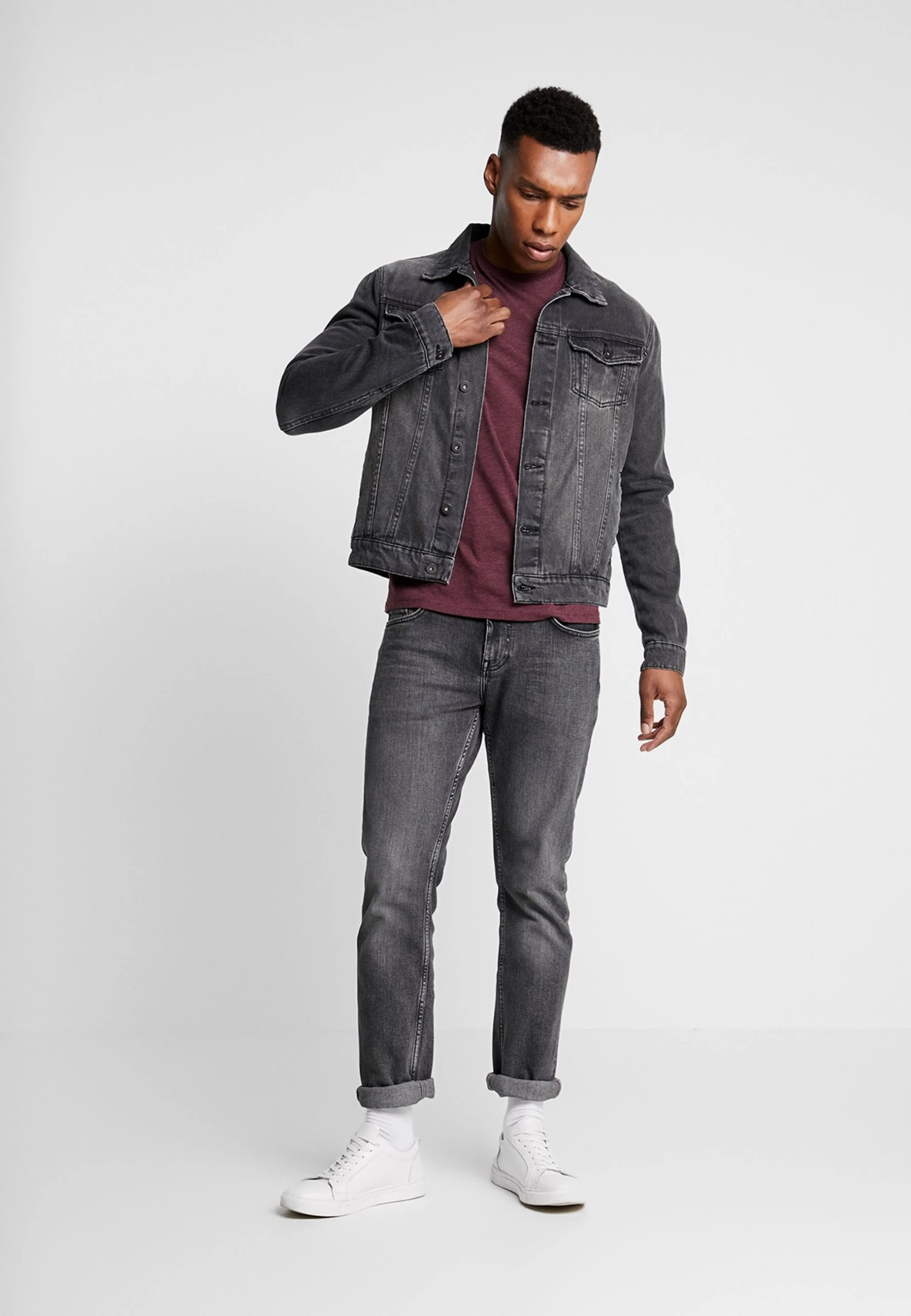 Pier One 5 Pack - T-Shirts - Mottled Bordeaux/White 3 Pier One 5 Pack - T-Shirts - Mottled Bordeaux/White