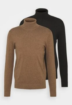 Pier One 2 Pack - Basic Turtleneck - Strikkegenser - Black/Mottled Brown 14 Pier One 2 Pack - Basic Turtleneck - Strikkegenser - Black/Mottled Brown -Pier One 3122488e084f414d9b220d1f3fd8aecc