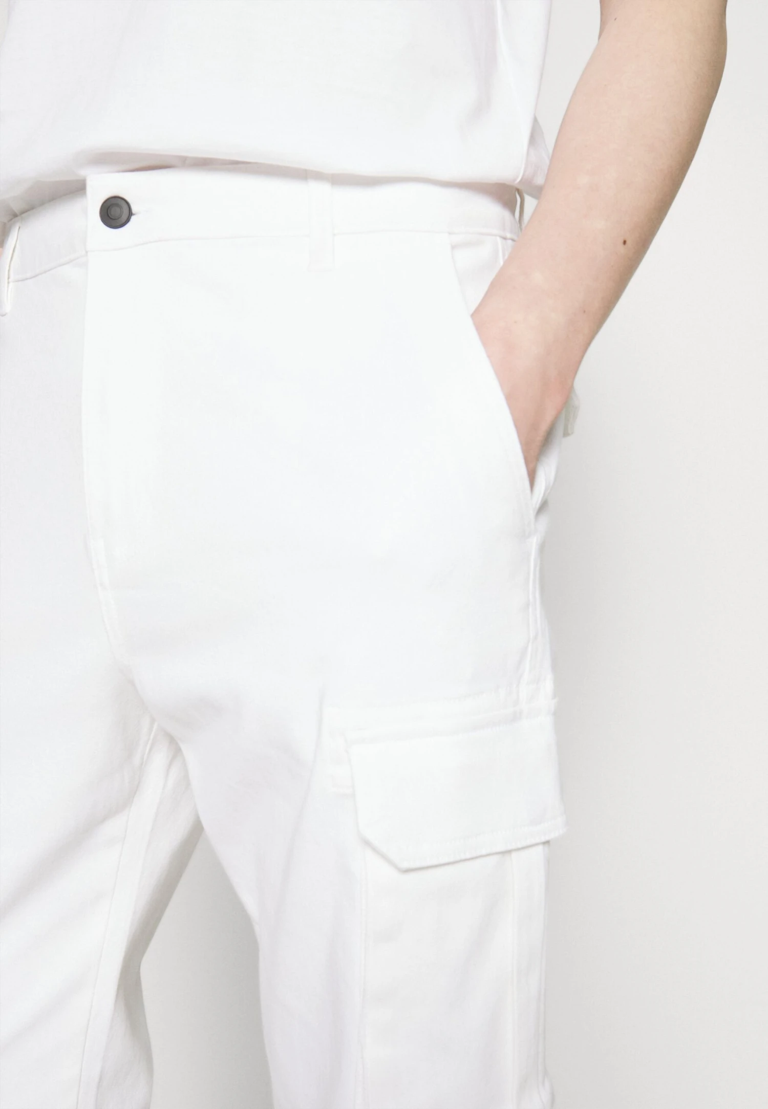 Pier One Cuffed Skinny Trouser- Cargobukse - White 7 Pier One Cuffed Skinny Trouser- Cargobukse - White - Bilde 5