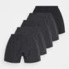 Pier One 5 Pack - Boxershorts - Black/Dark Grey