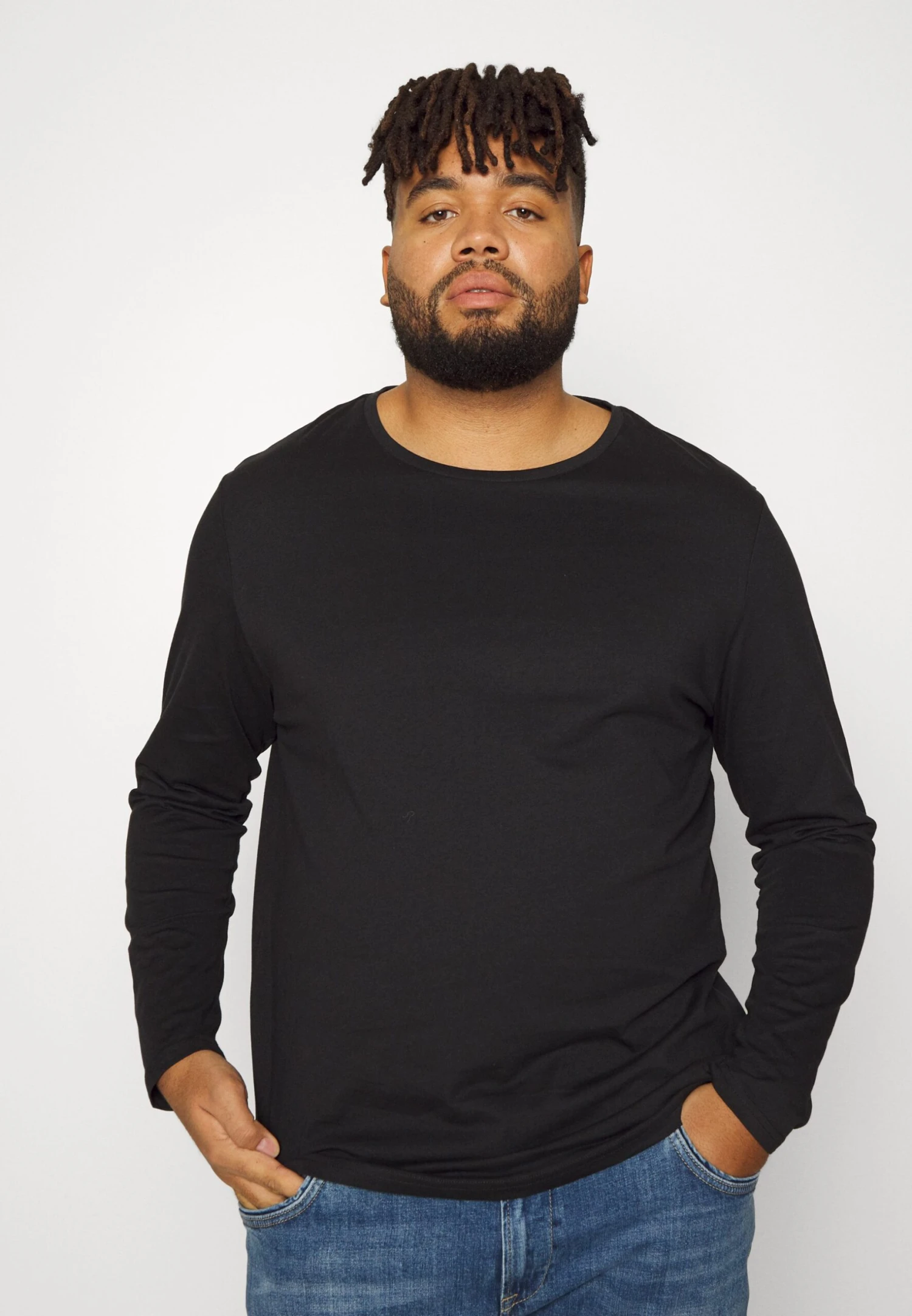 Pier One 2 Pack - Topper Langermet - Blue/Black 7 Pier One 2 Pack - Topper Langermet - Blue/Black - Bilde 5