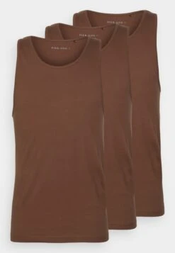 Pier One 3Pck Skin Tone Rib Vest- Undertrøye - Brown -Pier One 441df9f4c8f242f193b2f72b7d9c6a28