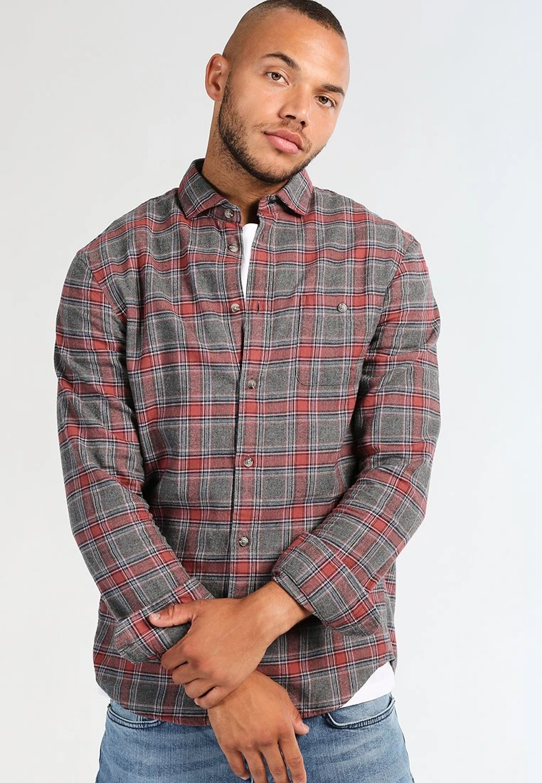 Pier One Skjorte - Grey/Coral 3 Pier One Skjorte - Grey/Coral