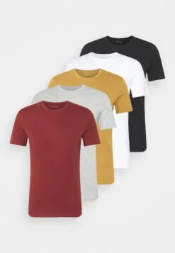 Pier One 5 Pack - T-Shirts - Brown/White/Black 18 Pier One 5 Pack - T-Shirts - Brown/White/Black -Pier One 5678841ae5a9410890b230c08f47da25