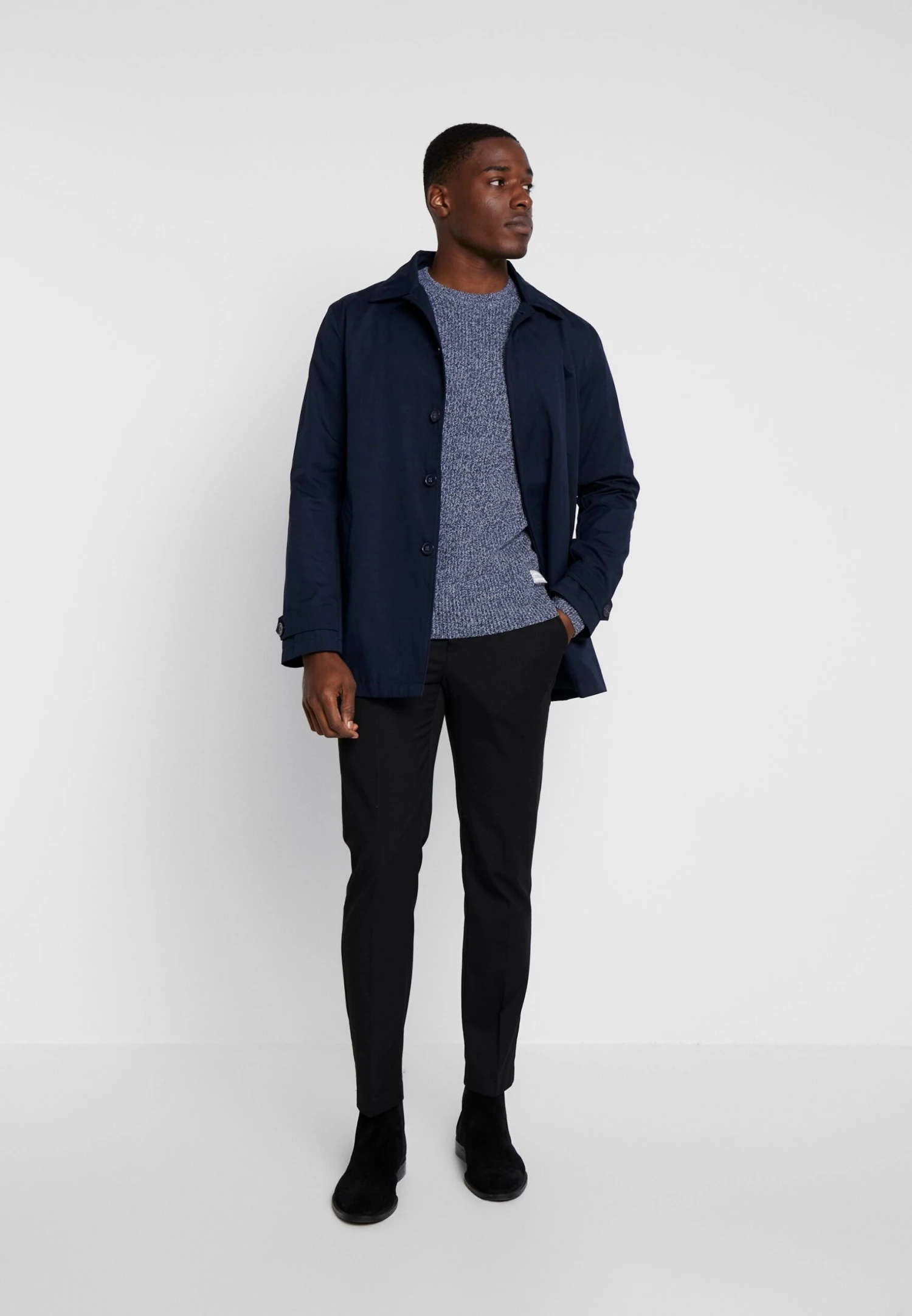 Pier One Multicolour Half Cardigan Jumper - Strikkegenser - Mottled Blue 4 Pier One Multicolour Half Cardigan Jumper - Strikkegenser - Mottled Blue - Bilde 2