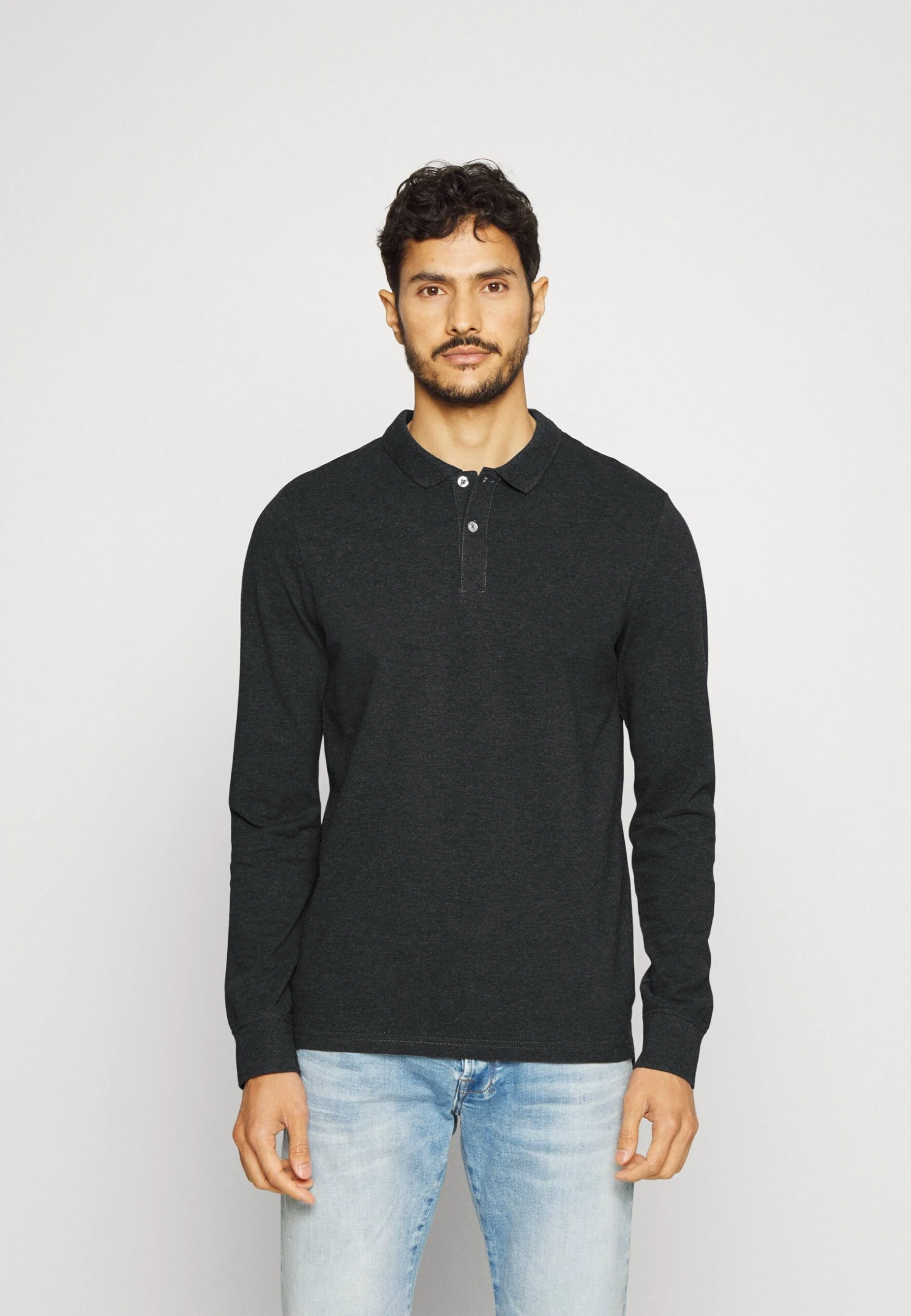 Pier One Long Sleeve 2 Pack- Poloskjorter - Dark Grey/Khaki 6 Pier One Long Sleeve 2 Pack- Poloskjorter - Dark Grey/Khaki - Bilde 4