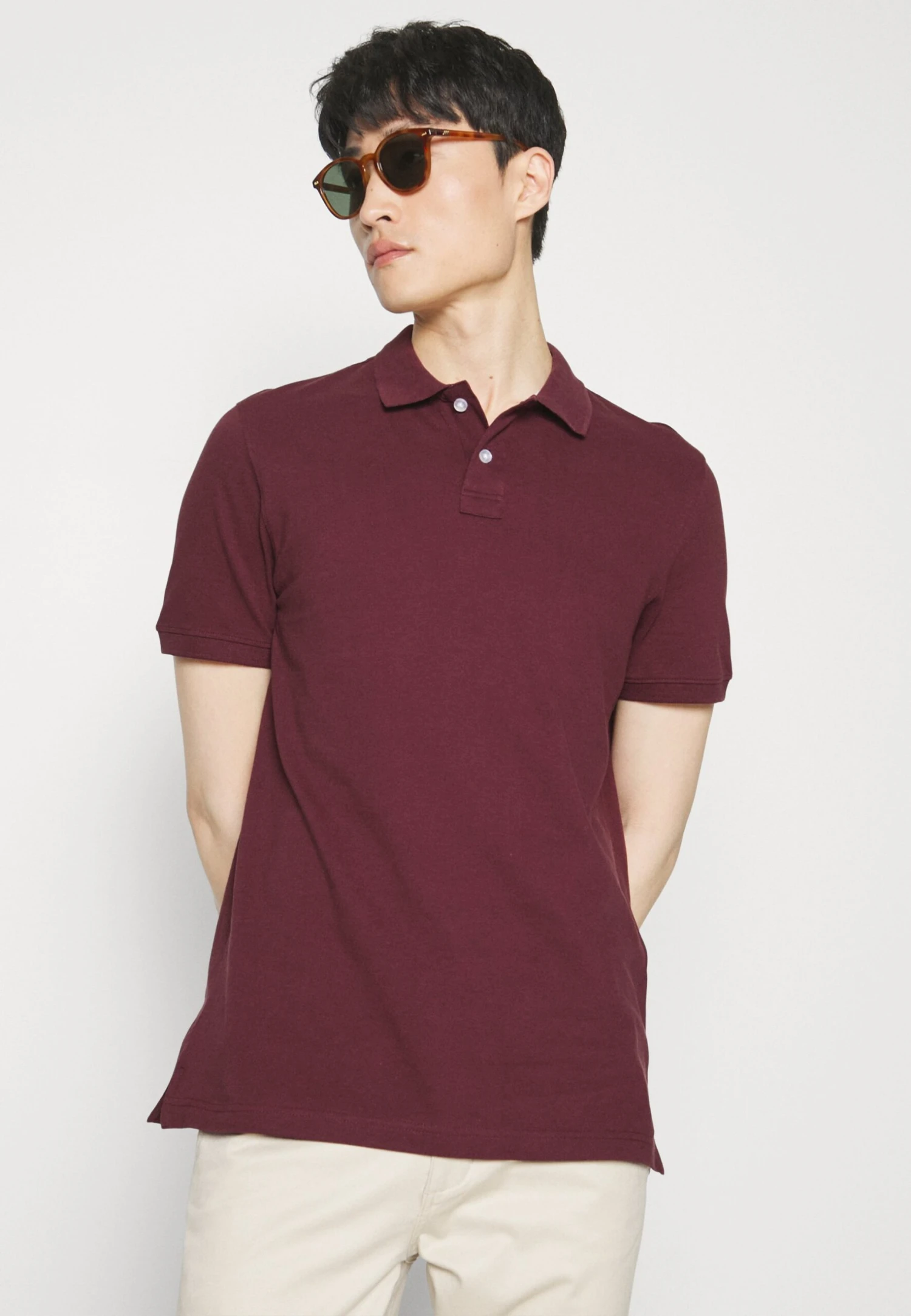 Pier One Basic - Poloskjorter - Bordeaux 6 Pier One Basic - Poloskjorter - Bordeaux - Bilde 4