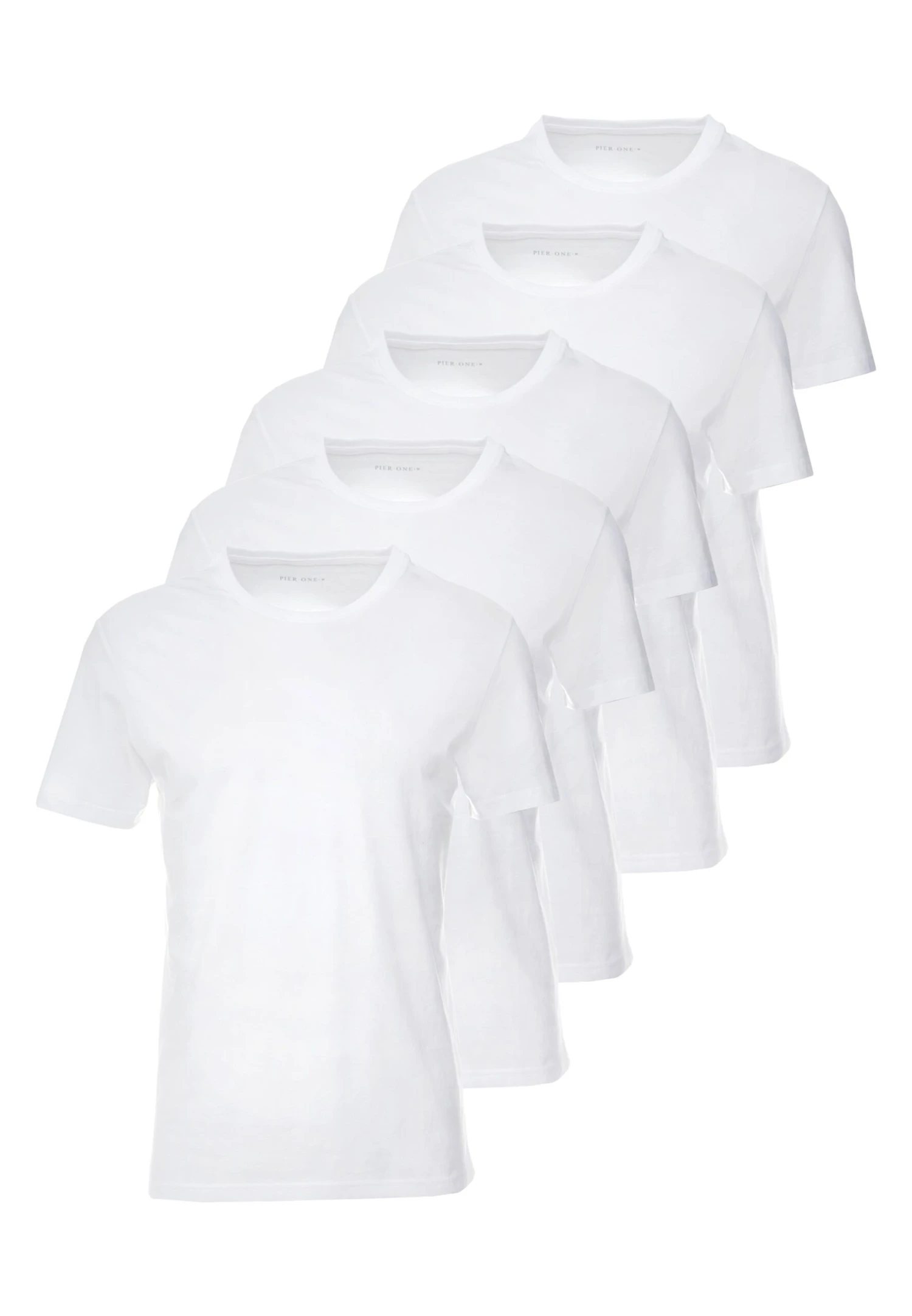 Pier One 5 Pack - T-Shirts - White 3 Pier One 5 Pack - T-Shirts - White
