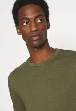 Pier One Topper Langermet - Black/Dark Grey/Olive -Pier One 74db2bd0cf184eec91d2263c1009cdf1