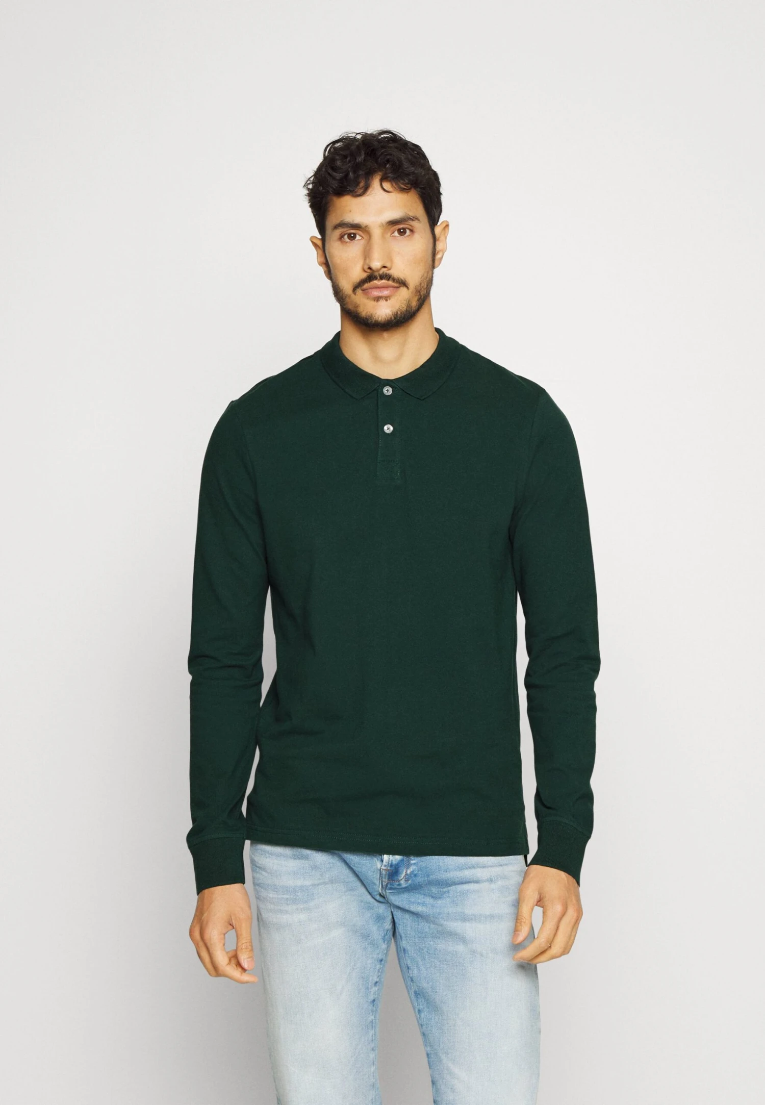 Pier One Long Sleeve 2 Pack- Poloskjorter - Dark Grey/Khaki 4 Pier One Long Sleeve 2 Pack- Poloskjorter - Dark Grey/Khaki - Bilde 2