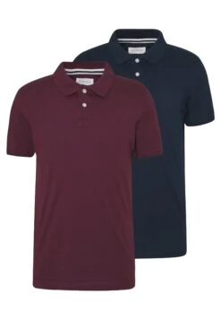 Pier One 2 Pack - Poloskjorter - Dark Blue/Bordeaux -Pier One 776db89a31b246aa84d9aeff2a53f14d