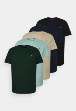 Pier One 5 Pack - T-Shirts - Dark Green/Beige/Light Blue 14 Pier One 5 Pack - T-Shirts - Dark Green/Beige/Light Blue -Pier One 7af36362bd71478faf64c035d446b9b1