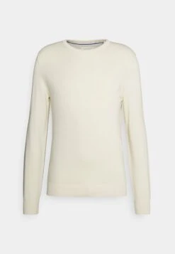 Pier One Basic Crewneck - Strikkegenser - Off White