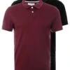 Pier One 2 Pack - Poloskjorter - Bordeaux/Black