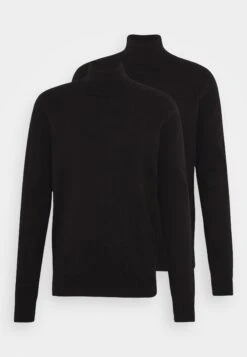 Pier One 2 Pack - Basic Turtleneck - Strikkegenser - Black -Pier One 8734a667699e468ebb89189aafa90312