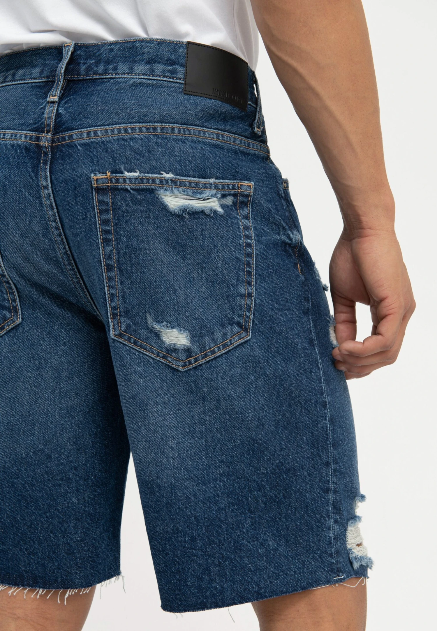 Pier One Jeansshorts - Dark Blue Denim 7 Pier One Jeansshorts - Dark Blue Denim - Bilde 5