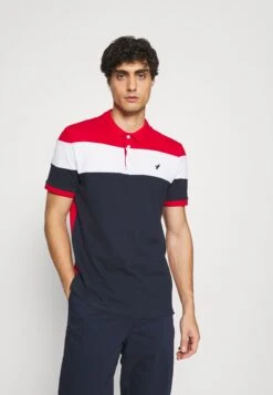 Pier One Poloskjorter - Red/White/Dark Blue