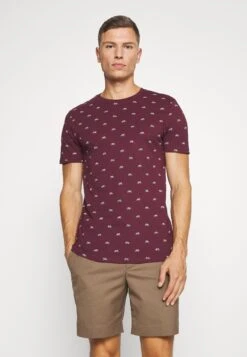 Pier One T-Shirts Med Print - Bordeaux