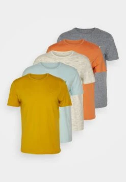 Pier One 5 Pack - T-Shirts - Mottled Dark Blue/Yellow/Orange -Pier One a9463ec31e2a480bba9bdea27879d063