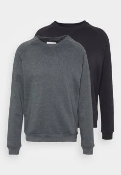 Pier One 2 Pack - Sweatshirt - Black/Mottled Dark Grey
