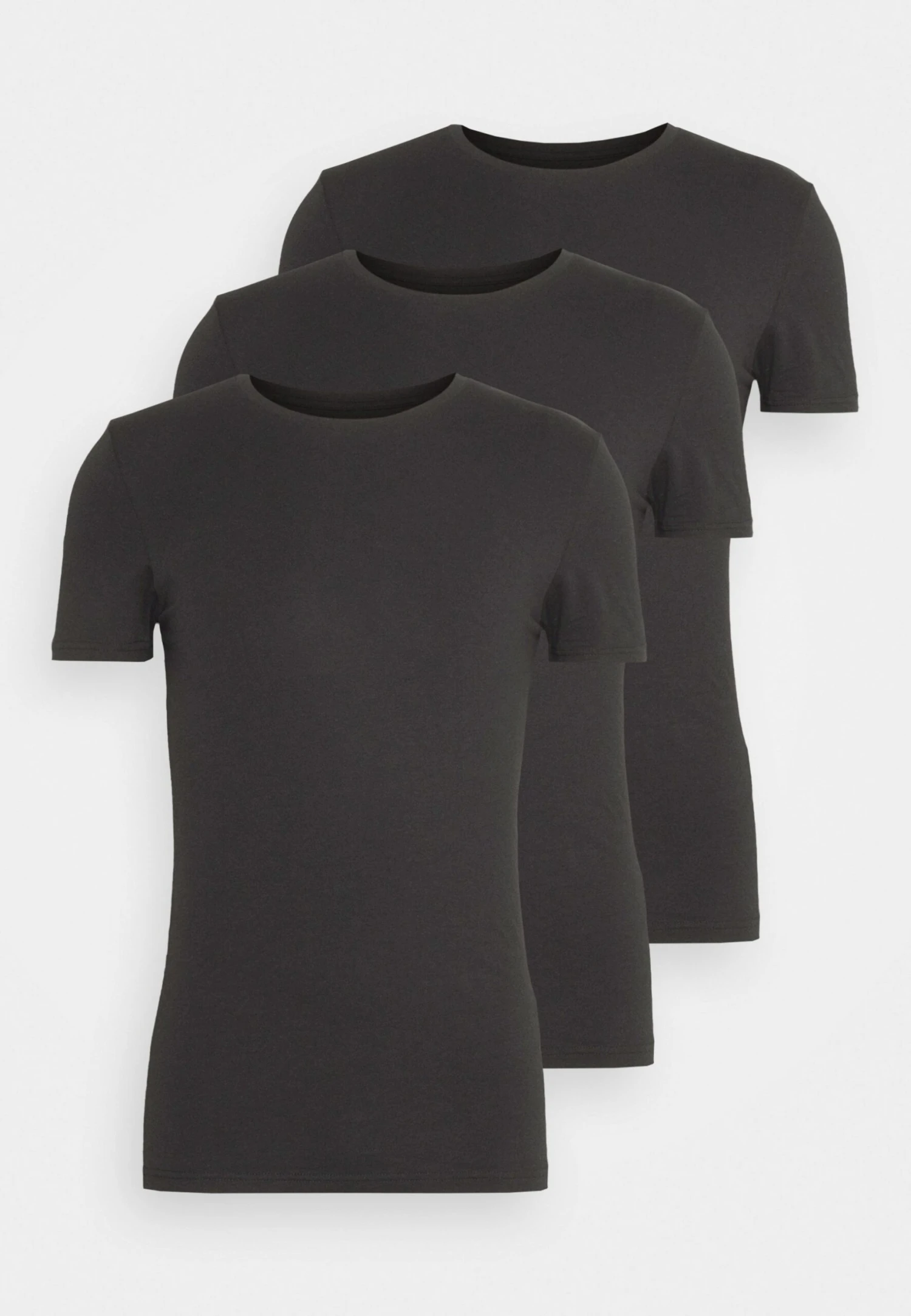 Pier One 3 Pack Muscle Fit- T-Shirts - Black 6 Pier One 3 Pack Muscle Fit- T-Shirts - Black - Bilde 4