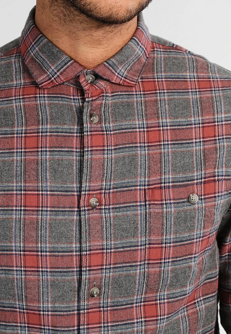 Pier One Skjorte - Grey/Coral 6 Pier One Skjorte - Grey/Coral - Bilde 4