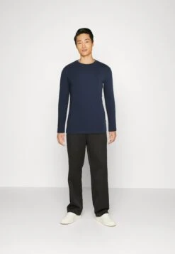 Pier One Topper Langermet - Light Green/Beige/Dark Blue