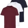 Pier One 3 Pack - T-Shirts - White/Dark Blue/Red -Pier One b22996cf8ea74e22b29cab897962d0ba