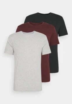 Pier One 3 Pack - T-Shirts - Black/Grey/Bordeaux 18 Pier One 3 Pack - T-Shirts - Black/Grey/Bordeaux -Pier One b4adf13b9960406cbe579058828ee383