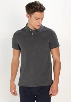 Pier One Basic - Poloskjorter - Dark Grey Melange