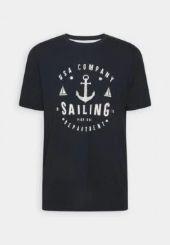 Pier One T-Shirts Med Print - Dark Blue -Pier One ba498234f92a4c4fb954746b70bacd66