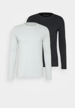 Pier One 2 Pack - Topper Langermet - Light Blue/Dark Blue -Pier One dc80738cde5f4337a9bcdc73cf9d8dc9