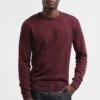 Pier One Basic Crewneck - Strikkegenser - Bordeaux -Pier One eb0e723b2058424e9a31aa5c1f372c09