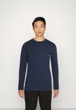 Pier One Topper Langermet - Light Green/Beige/Dark Blue -Pier One ecfaf74aa6da4ede9653fbbe59f615fd