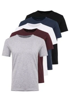Pier One 5 Pack - T-Shirts - Mottled Bordeaux/White 14 Pier One 5 Pack - T-Shirts - Mottled Bordeaux/White -Pier One f3311ca65bb04406b4483c68855855c6