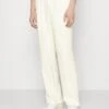 Pier One Drawcord Trousers Linen Blend - Bukse - White -Pier One f44a7ee53dcc4449912a9bbf05c1e3fe