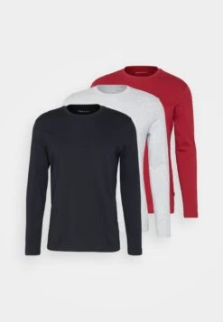 Pier One Topper Langermet - Red/Dark Blue/Mottled Light Grey -Pier One f87cd68289264ca7b167b087cae30c53