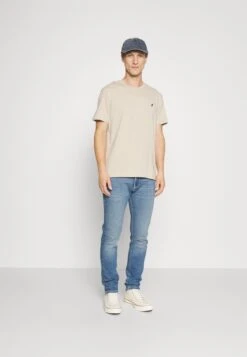 Pier One 3 Pack - T-Shirts - Dark Blue/Beige/Dark Brown